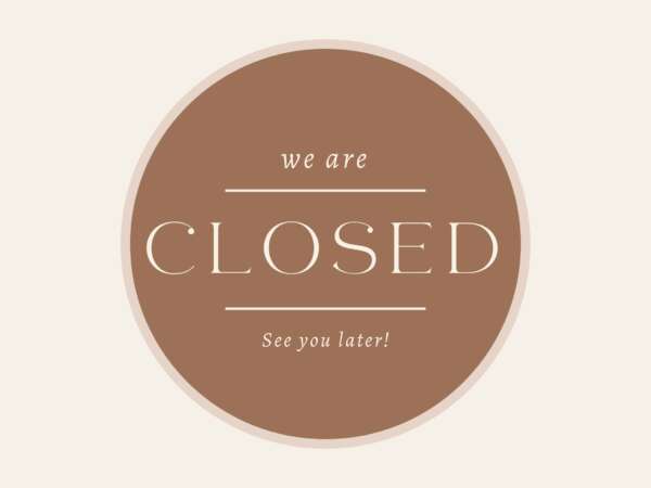 We Are Closed Sign Banner